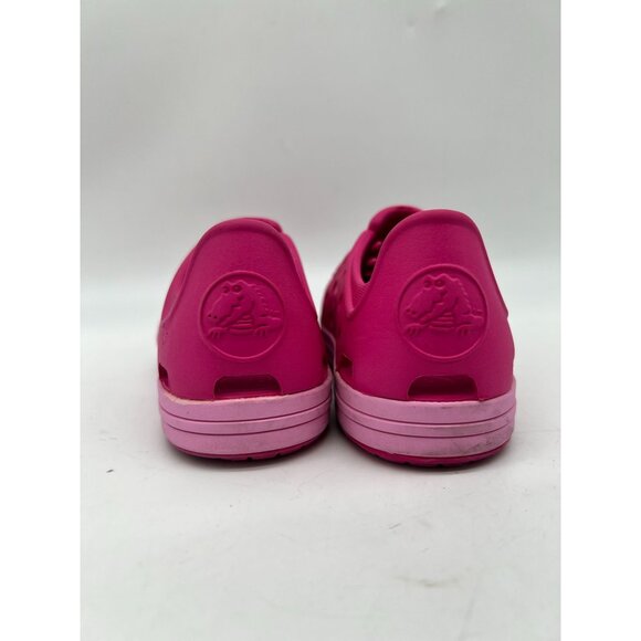 Crocs Kids Slip-On Water Shoes Girls Size 11 Pink Ventilation Holes Toe Cap - Picture 4 of 13